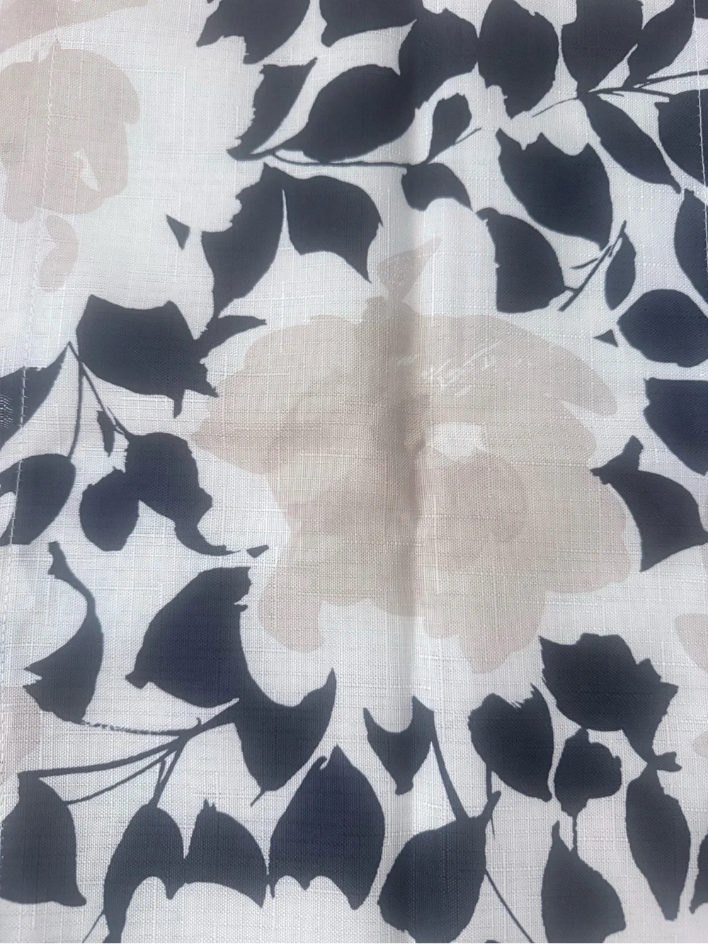 Floral Black and Cream Window Valance - Home Accents